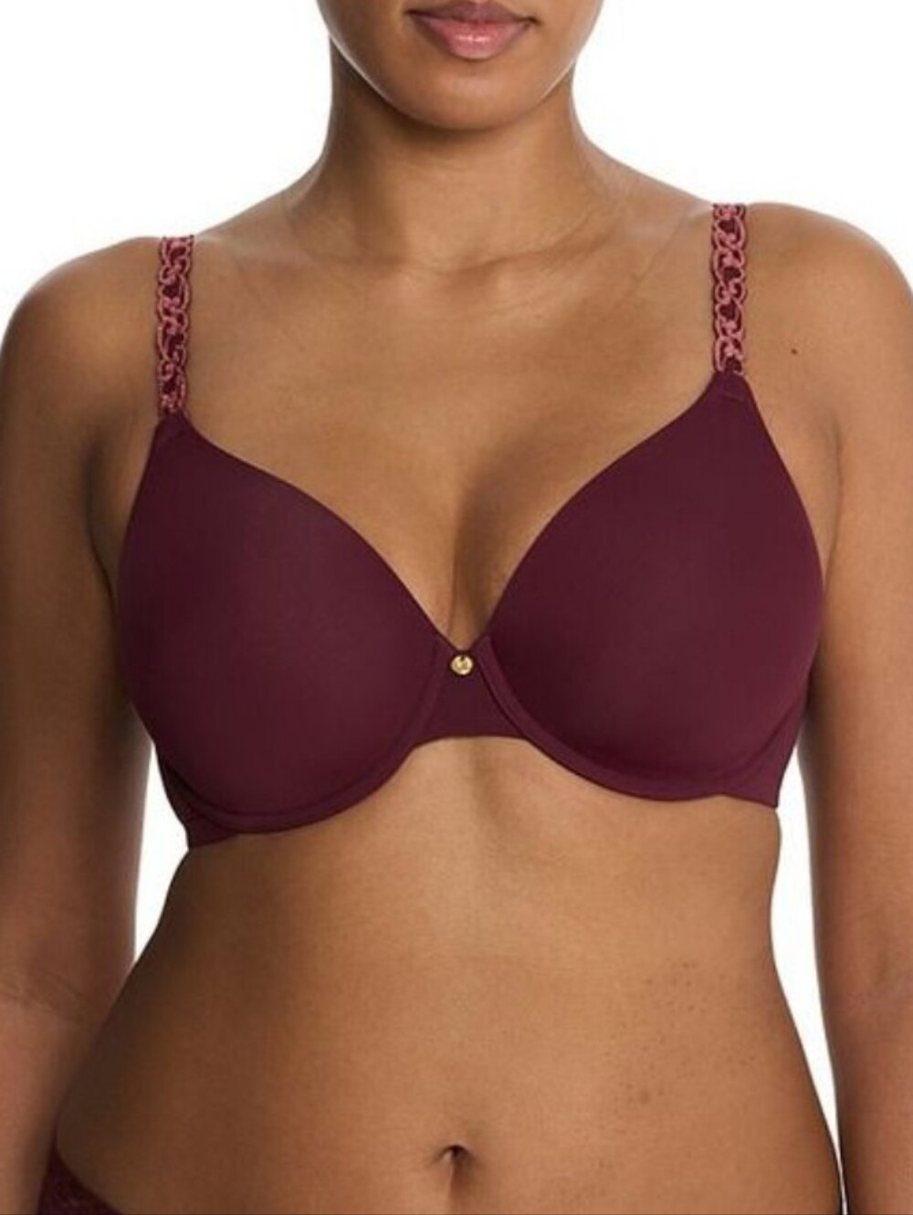 Natori Pure Luxe Seamless Full-Busted Underwire U-Back Contour T-Shirt Bra, 38F